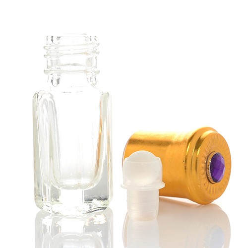Wholesale Glass Roller Ball Essential Oil Glass Jar with Plastic Screw Cap 