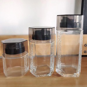 Wholesale Kitchen Liquid Storage Glass Jar Hexagon Bottle for Honey Oil Sauce Vinegar  from Factory Supplier 
