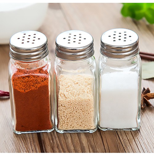 Wholesale 80 ML Kitchen Seasoning Empty Glass Jar Container with Mesh Cap