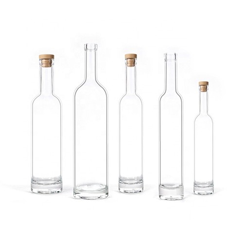 Wholesale Long Neck Crystal Glass Ice Fruit Grape Wine Bottle with  Silicone Cork