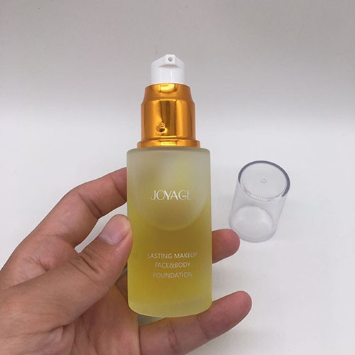 Wholesale 45 ML Matte Clear Pump Cream Lotion Cosmetic Glass Bottle with Logo