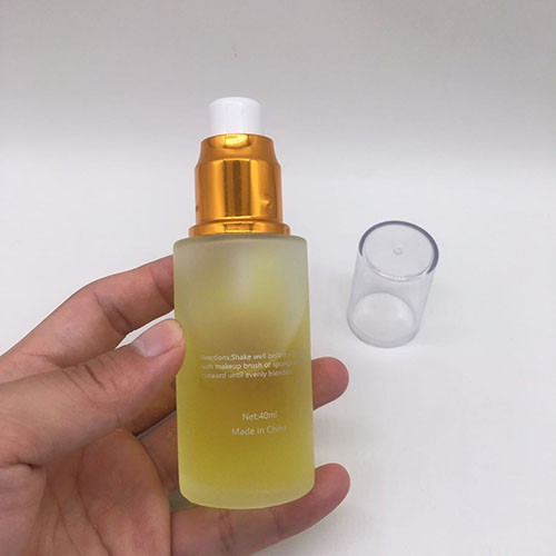 Wholesale 45 ML Matte Clear Pump Cream Lotion Cosmetic Glass Bottle with Logo