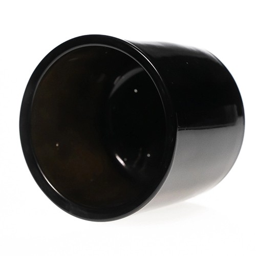Wholesale 260ml Round Black Amber Empty Candle Glass Cup Holder  