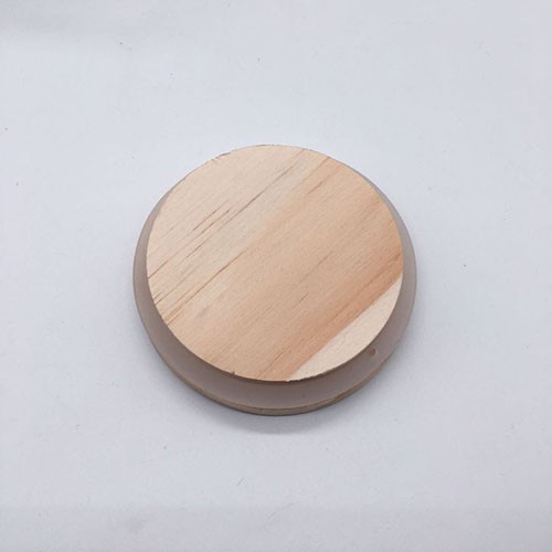 Wholesale 200 ML Transparent Round Glass Candle Holder with Wooden Lid