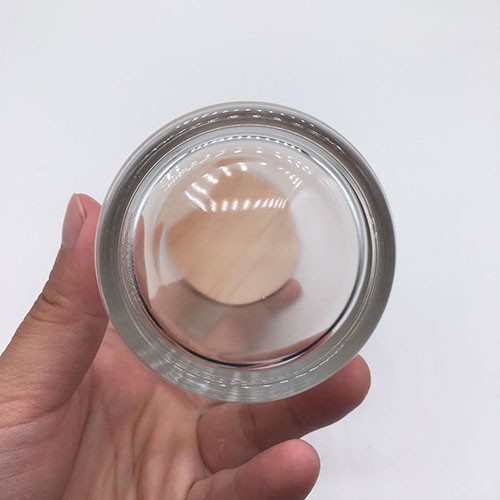Wholesale 200 ML Transparent Round Glass Candle Holder with Wooden Lid