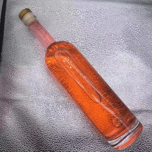 Clear Glass Wine Bottle of Various Capacity with Cork Lid