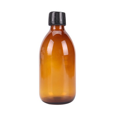 Wholesale 500 ML Amber Oral Medicine Liquid Glass Bottle with Screw Aluminum Cap 