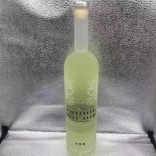 750ml vodka wine glass bottle of customized sample display
