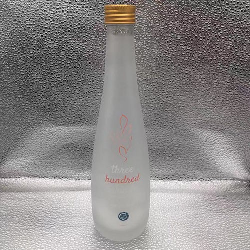 330 ml wine Frosted Glass Bottle with Aluminum Cap for Customization