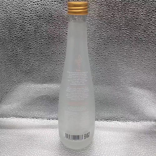 330 ml wine Frosted Glass Bottle with Aluminum Cap for Customization